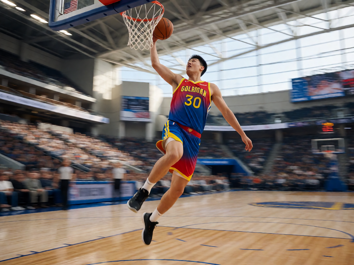 NBA球星完成精彩扣篮，展示爆发力